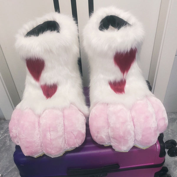 Furry pink feet cosplay