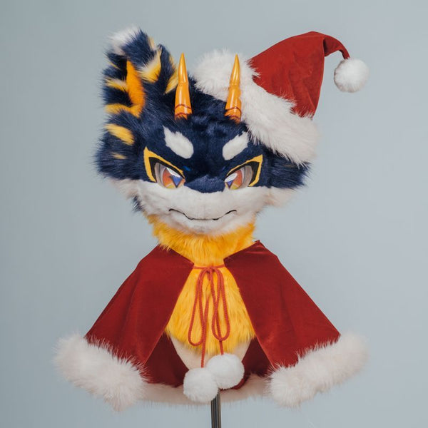 Santa hat, animal claws, bow