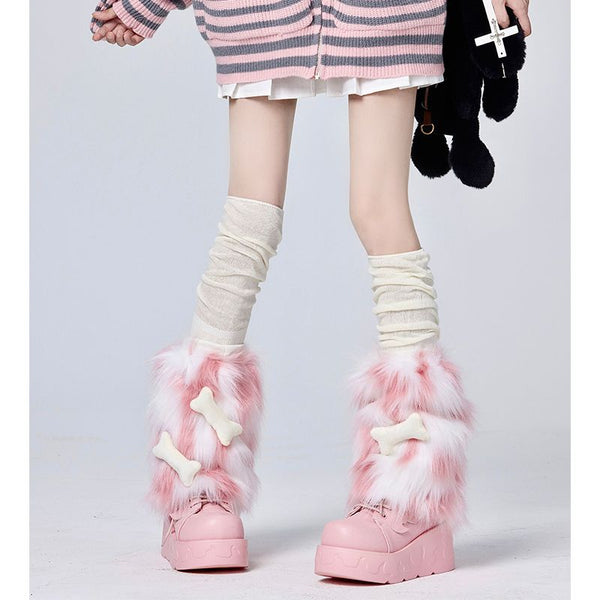 Pink furry leg set female furry suit