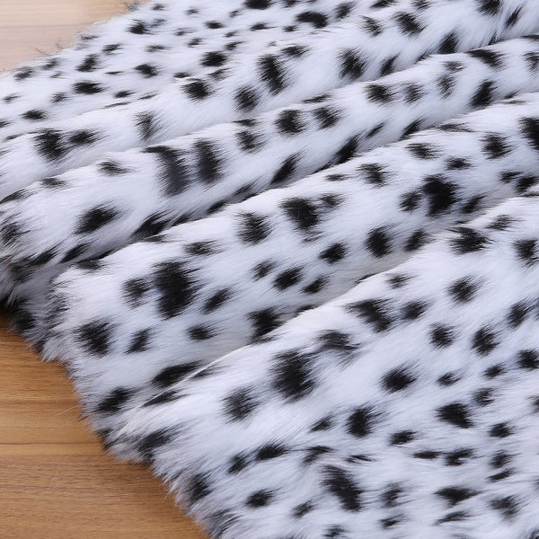 [Patterned Fur] 4CM Black And White Leopard Print Fur (50cm*165cm)