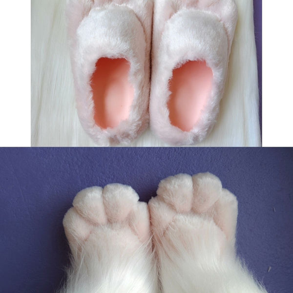 Cabbage animal foot shoes cat claw fur shoes