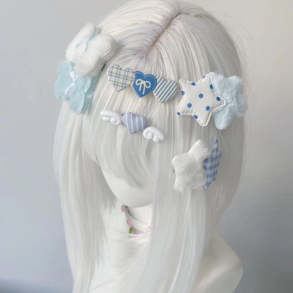 Mass-produced plaid star hair accessories