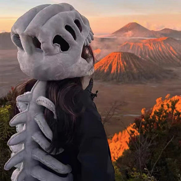 Dinosaur skeleton headgear
