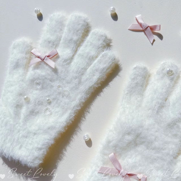 Original Fluffy Bow Gloves