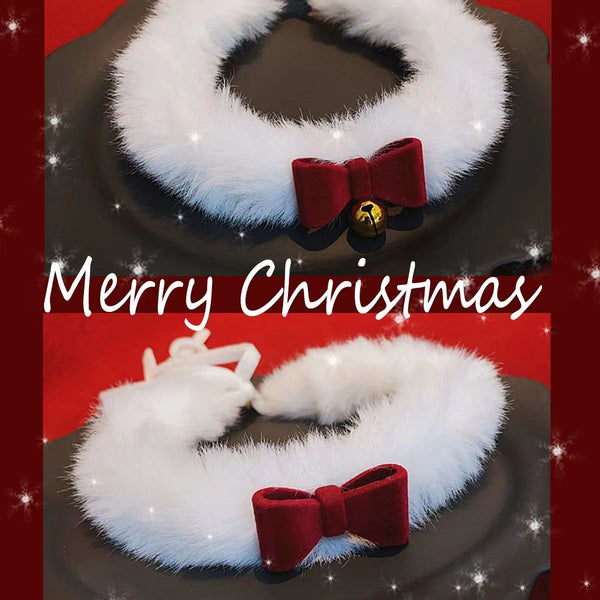 New Year plush necklace Christmas choker necklace