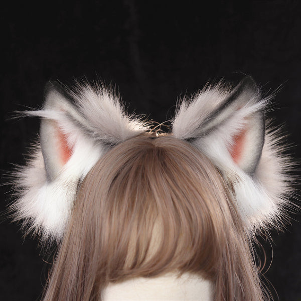 【Wolf】simulated gray with black wolf ears