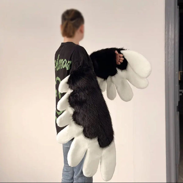 cos cute plush gloves wings animal claws