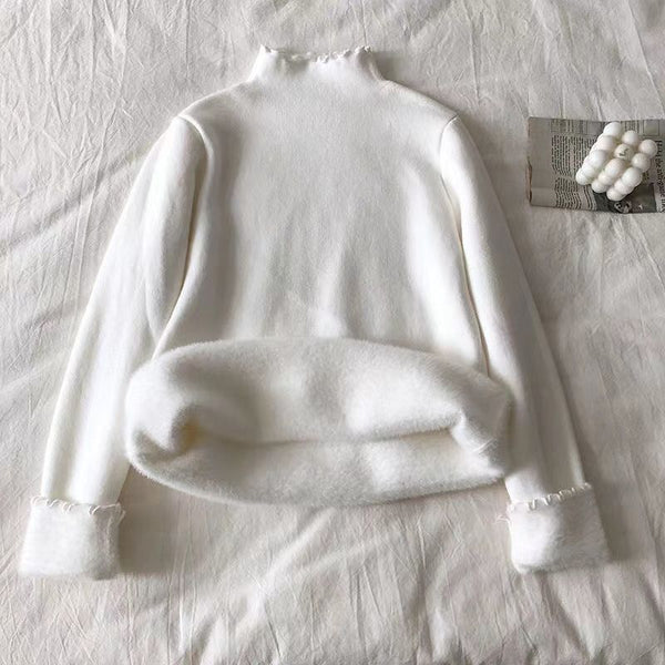 Thickened fleece warm bottoming shirt