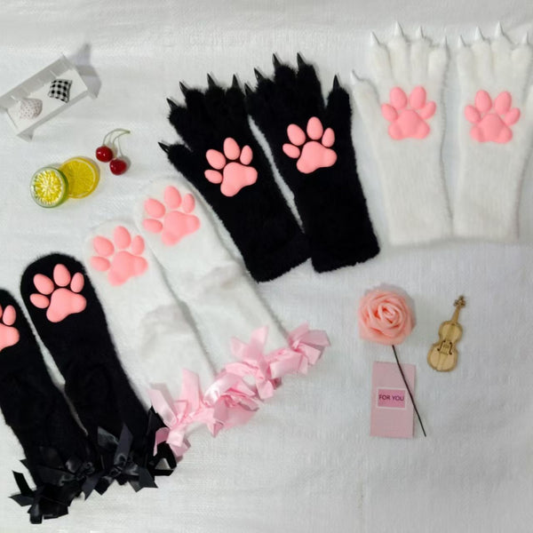 3D silicone paw pads for realistic plush cat paws