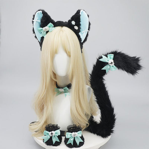 Cat ears and cat tail