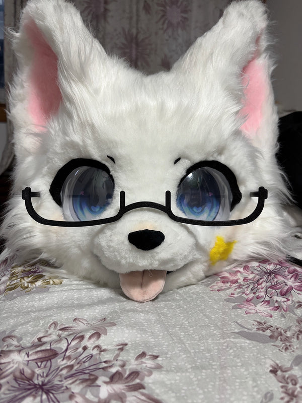 Animal head half-frame glasses