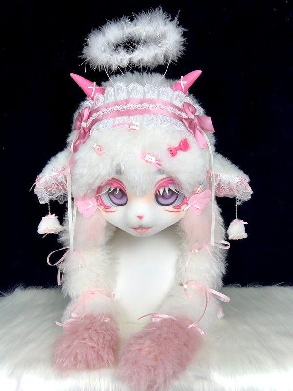 [Lamb] Pink Angel Lamb Kig Fursuits Stock