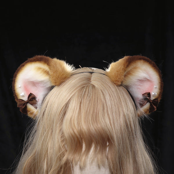 【Honey Bear】Honey Caramel Brown Bear Ear Headband