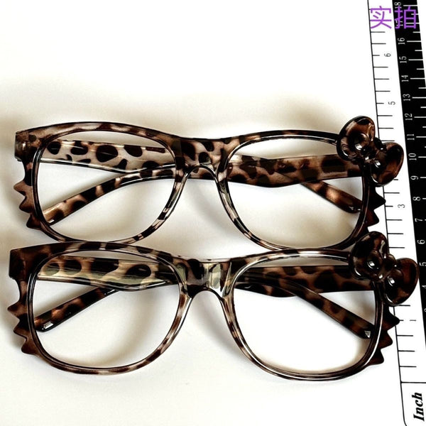 kitty vintage y2k leopard print glasses frame