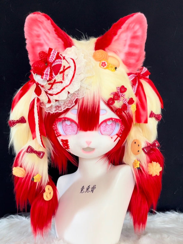 [Kitten] Strawberry Cake Cat kig fursuits stock