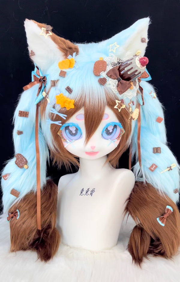 [Kitten] Sea salt chocolate cat  kig fursuits stock