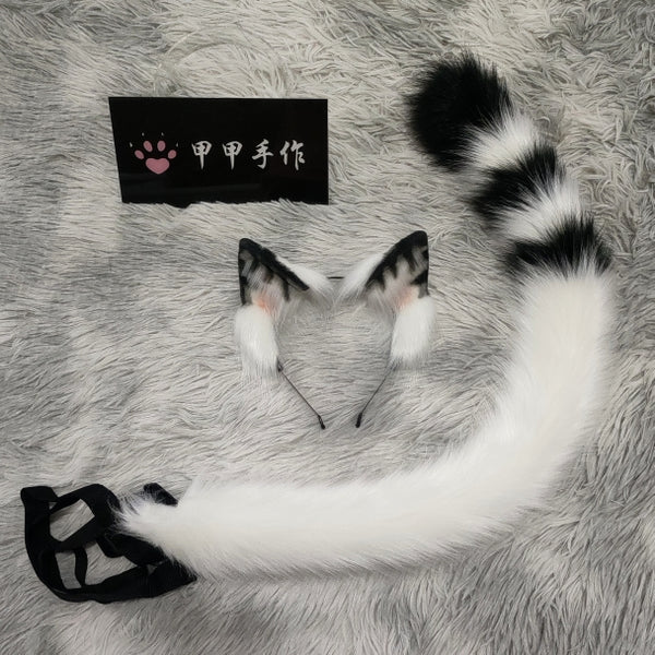 Handmade simulation cosplay tabby cat cos