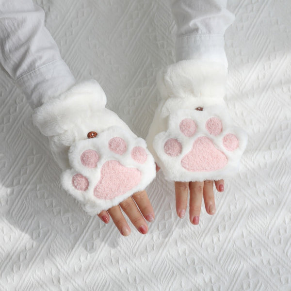 Women's half finger cat claw gloves