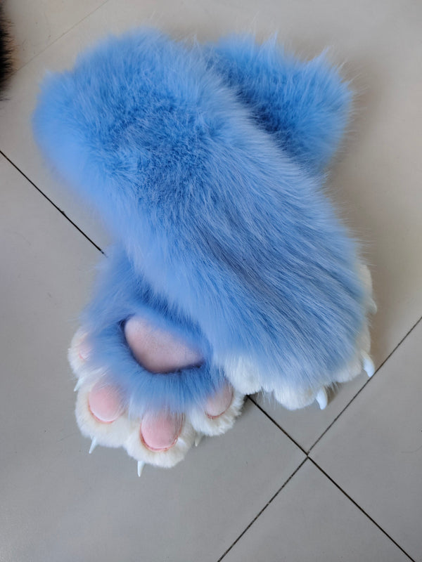 Long plush furry animal costume claws