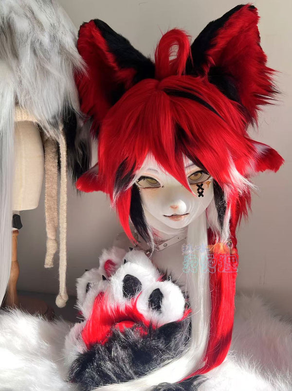 [Puppy] Red four-eared wolf Kig Fursuits Stock（gift handpaws）