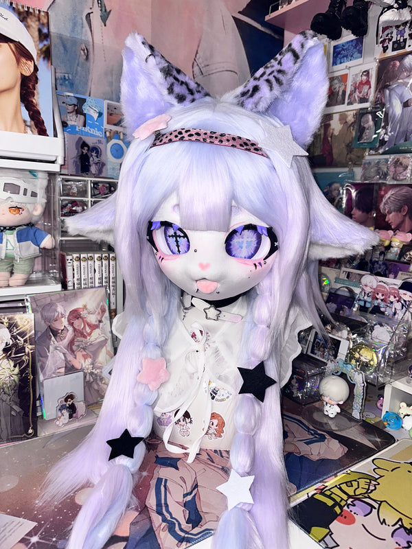 [leopard] Purple leopard with star eyes kig fursuits stock