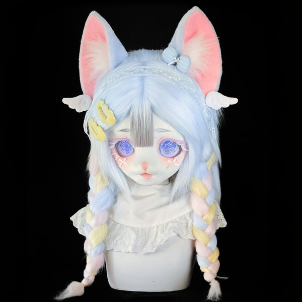 Dopamine Angel Kitten Kig Head Fursuit