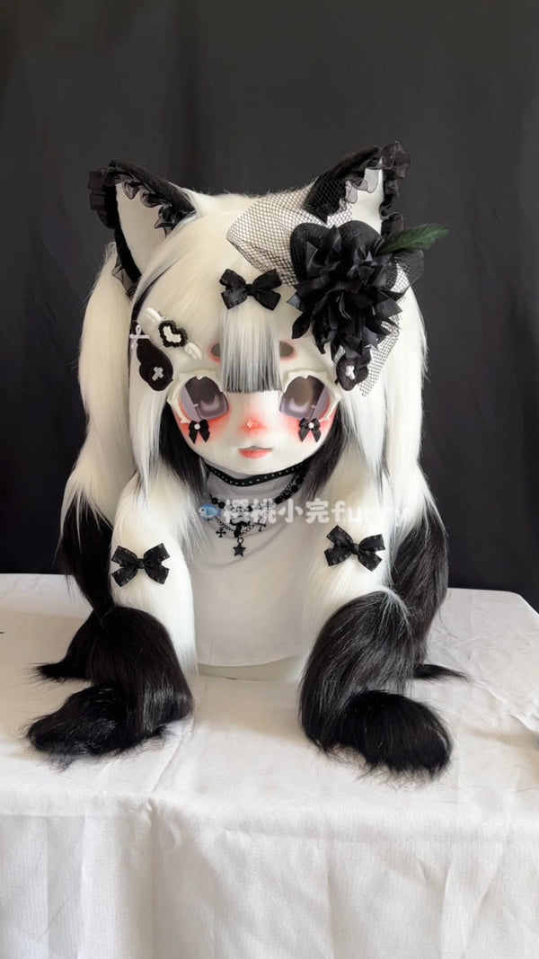 [Kitten] Black and white cat Kig Fursuits Stock