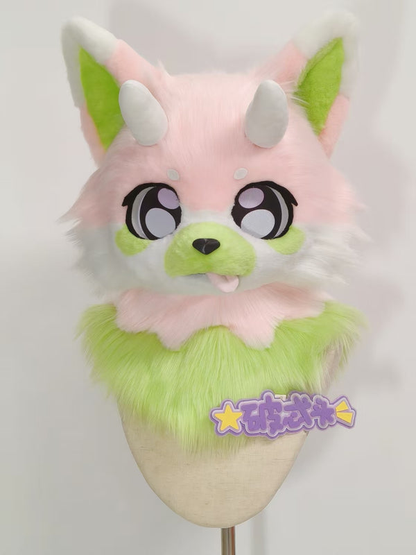 Watermelon Puppy Kemono Head Fursuit