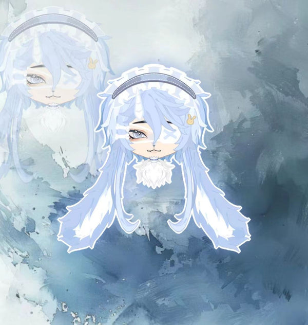 [Waiting for Adoption] - Yandere Blue Maid Rabbit Kig Fursuit Head