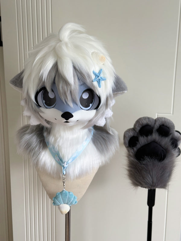 Baby sea otter Kemono Fursuit Head(gift paws)