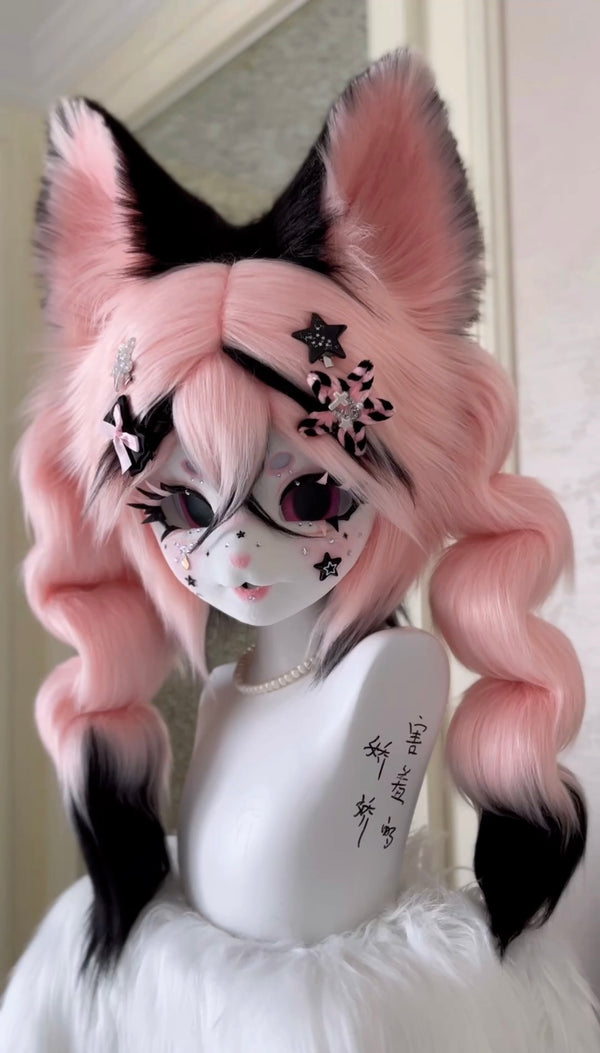 [Fox] Black pink kitten Kig Fursuits Stock