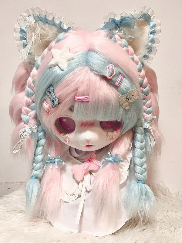 [Kitten] Macaron colored kitten kig fursuits stock