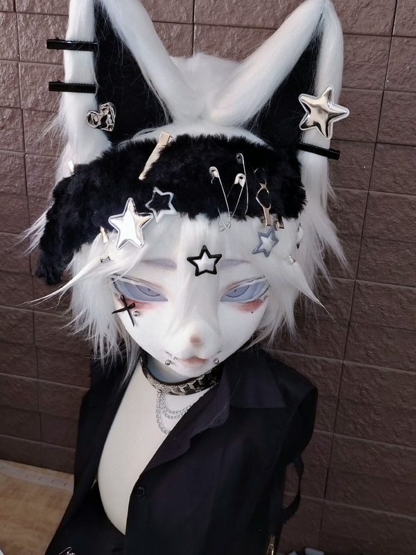 [Fox] Black and white little fox mine Kig Fursuits Stock