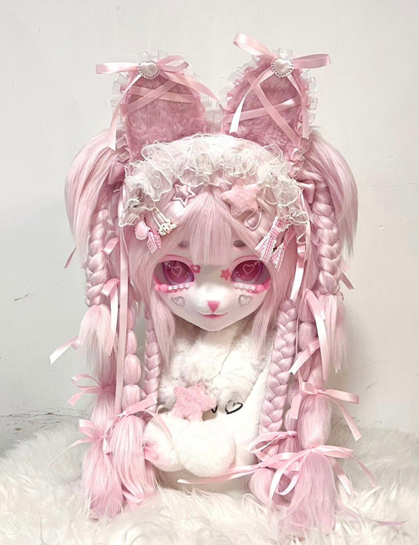 [Kitten] Pink Lace Kitten Kig Fursuits Stock