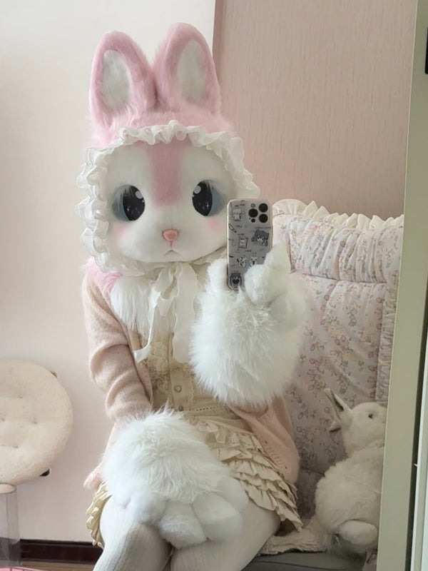 [Bunny] Pink Showa Bunny Kemono Fursuits Stock (Gift Paws)