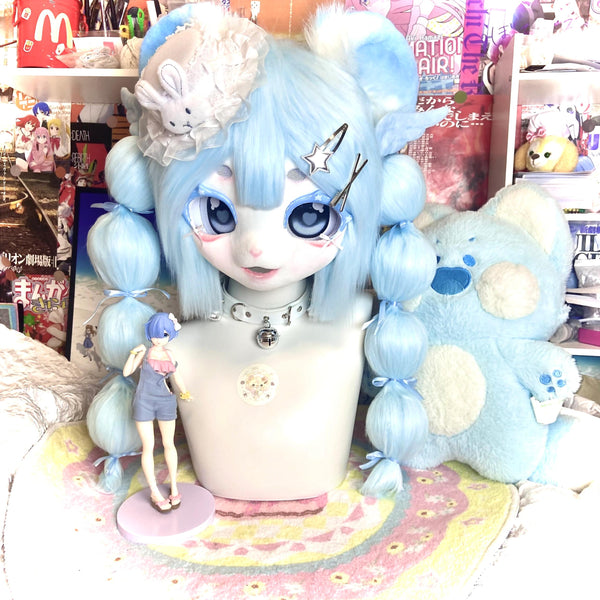 [Mouse] Water-colored little mouse with twin ponytails kig fursuits stock