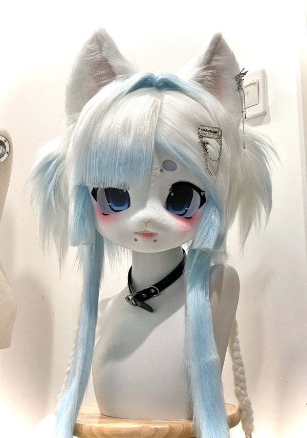 [Kitten] y2k blue and white kitten Kig Fursuits Stock