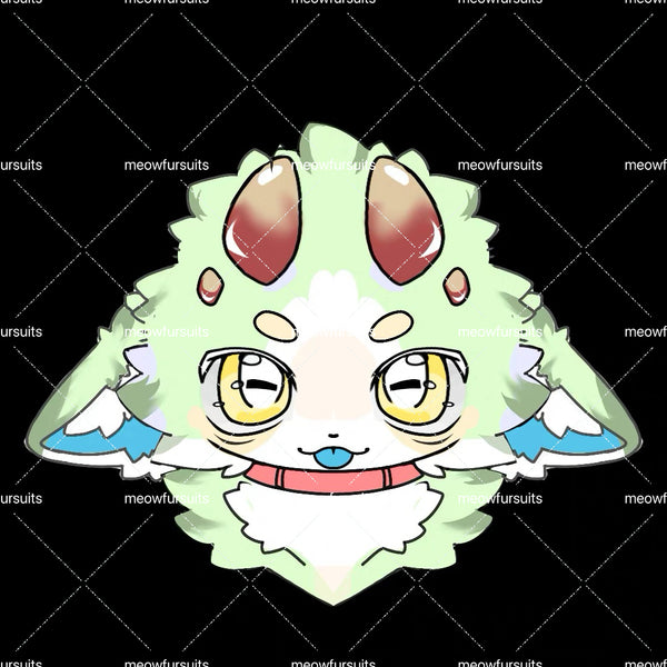 [Pre-sale adoption] - Green grassland lamb Kemono Fursuit Head