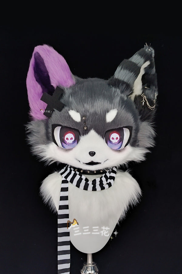 [Cat] cat punk subculture skull purple Kemono Fursuits Stock