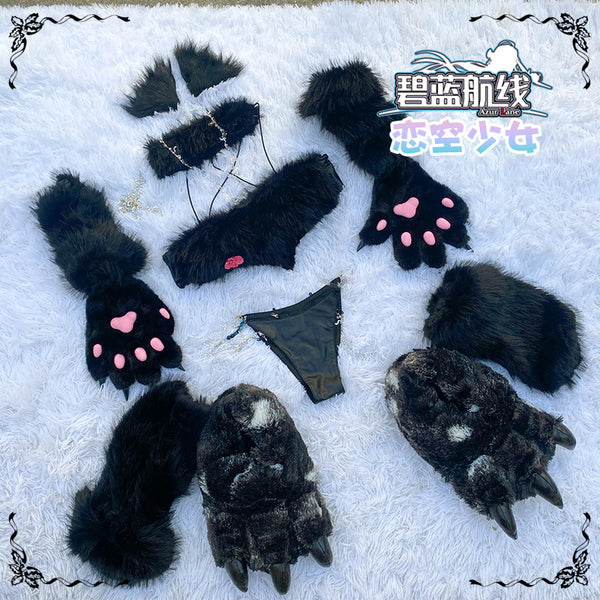 Furry Bear Halloween Costume Full Set