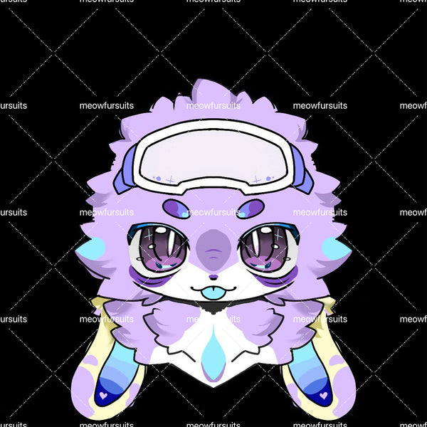 [Pre-sale adoption] - Purple Jellyfish Rabbit Kemono Fursuit Head
