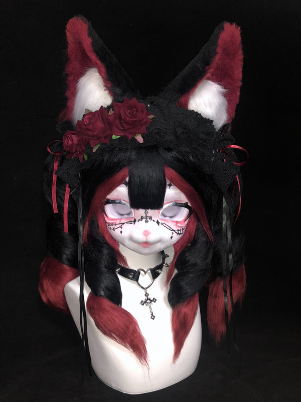 [Kitten] Dark Rose Kitten Kig Fursuits Stock