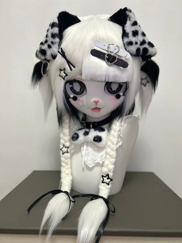 [Puppy] y2k dark spotted puppy kig fursuits stock