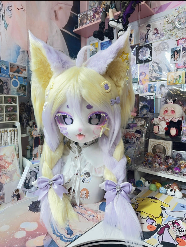 [Cat] Cute creamy taro kitten kig fursuits stock