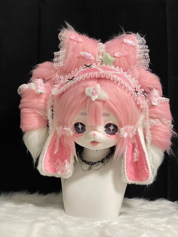 [Bunny] Pink lop-eared bunny girl kig fursuits stock