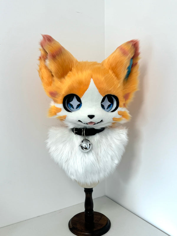 Orange Kitten Kemono Head Fursuit