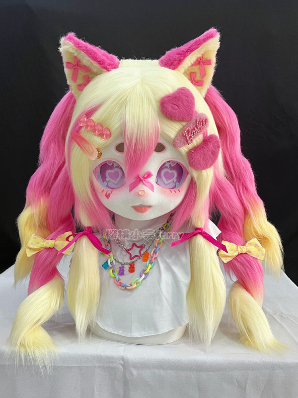 [Kitten] Twin ponytails y2k millennial style kitten Kig Fursuits Stock