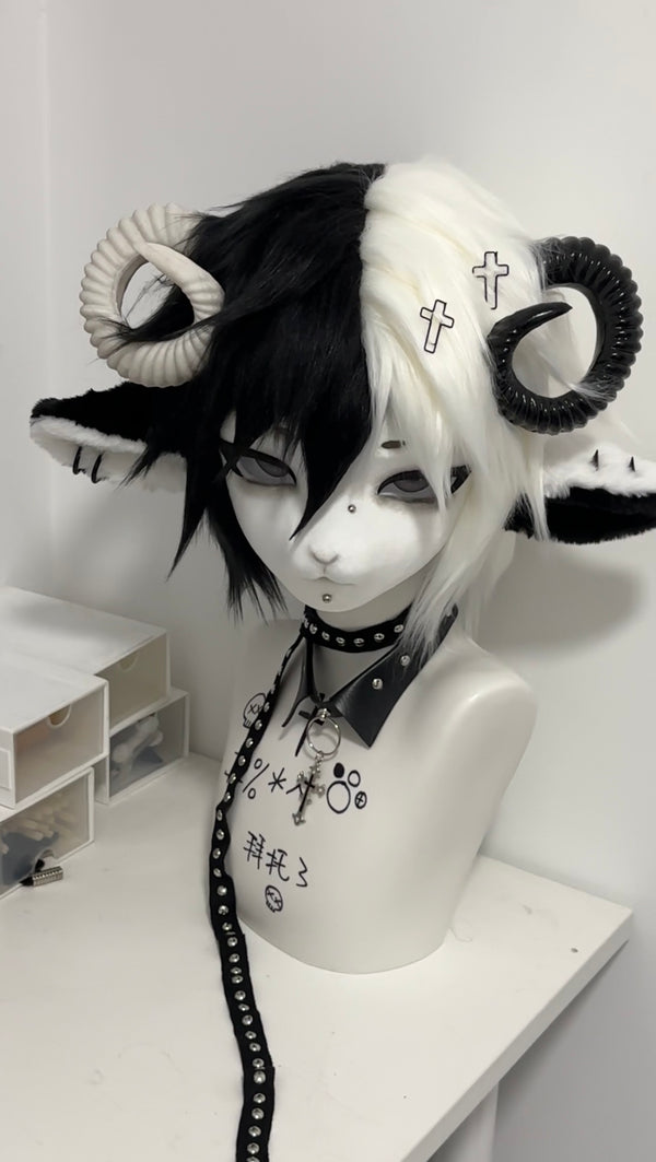 [Goat] Black and white sheep Kig Fursuits Stock