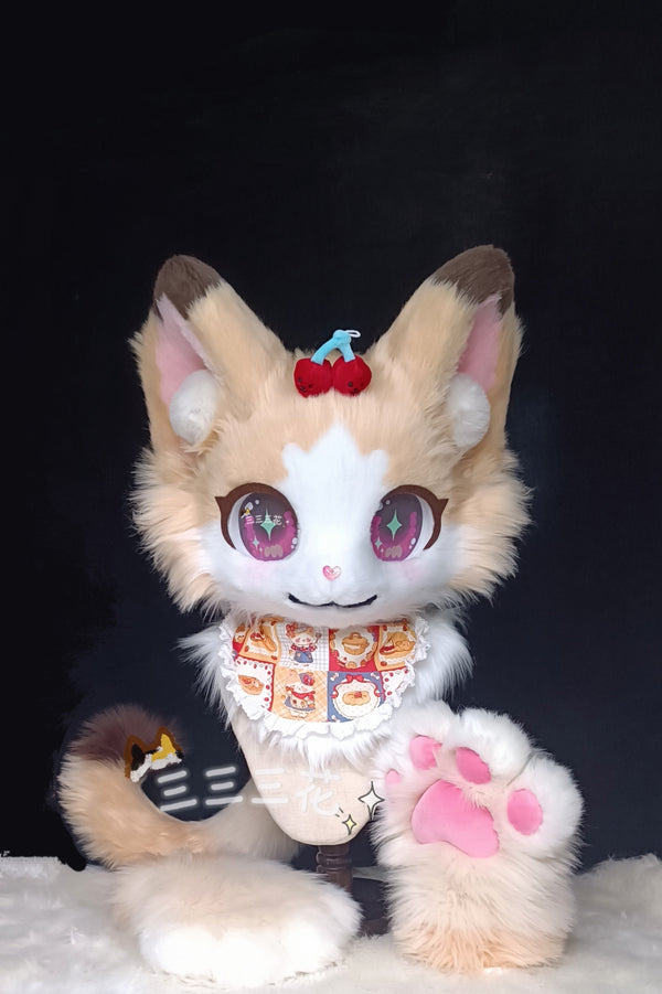 [Cat] Full Set Cute and adorable pudding cat kemono fursuits stock