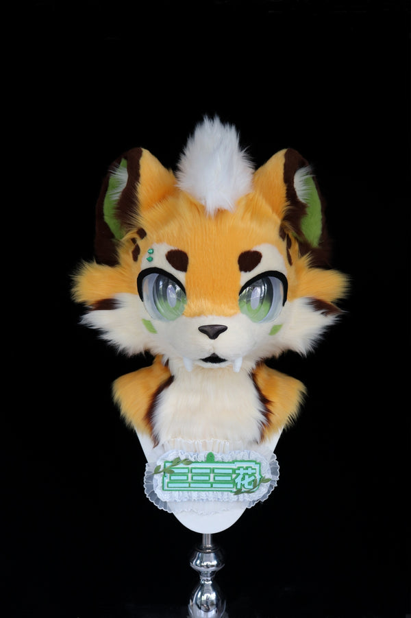 Yellow tiger Kemono Head Fursuit(gift paws+design)